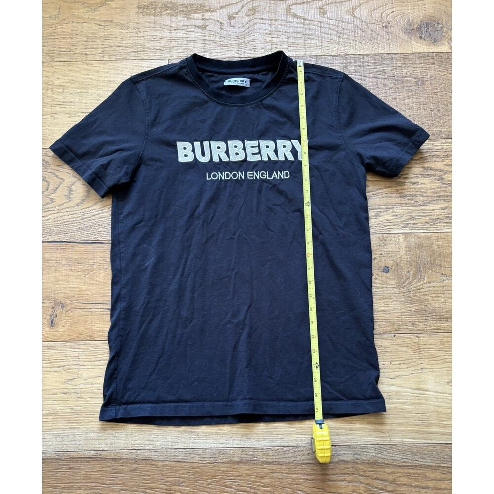 Burberry London England Logo Cotton T-Shirt Black LuxuryStreetwear Designer Sz L - Picture 2 of 7